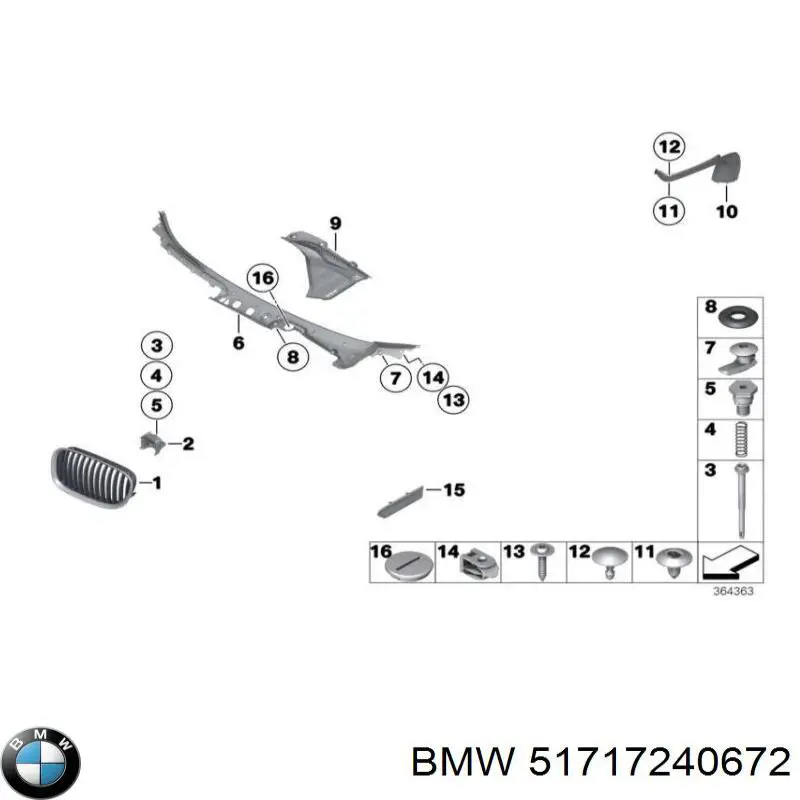 Dreno de pára-brisas, bofes BMW 51717240672 preço, a partir de 104,83 USD
