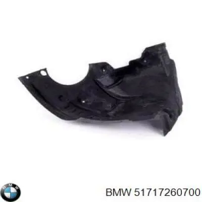 51717260700 BMW Guarda-barras direito traseiro do pára-lama dianteiro
