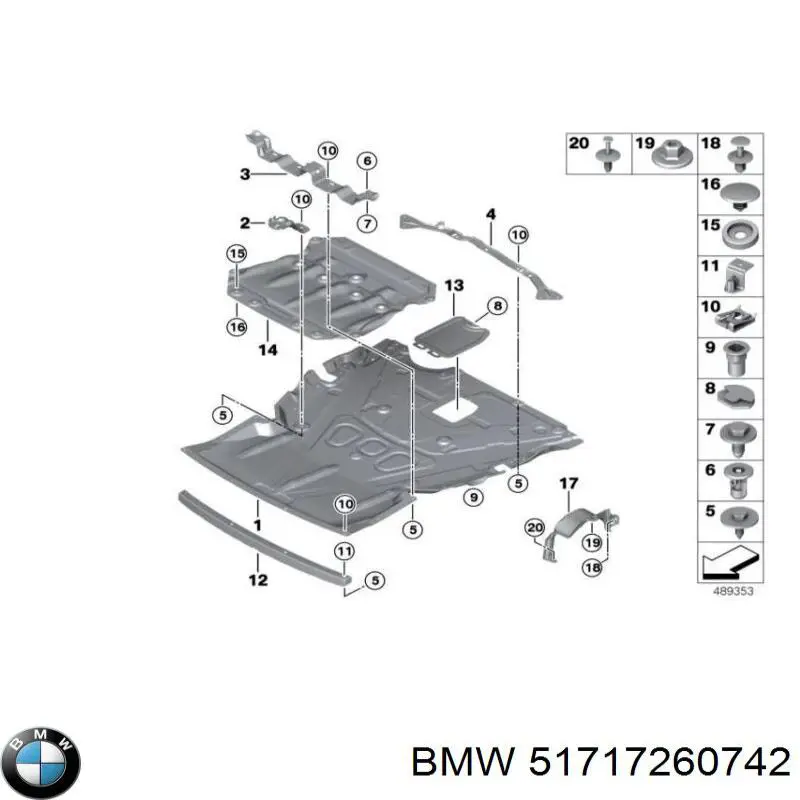 Compre 51717260742 BMW Escudo protetor contra o barro de arco dianteiro do pára-lama