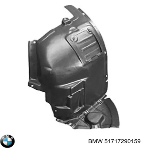 51717290159 BMW Guarda-barras esquerdo dianteiro do pára-lama dianteiro