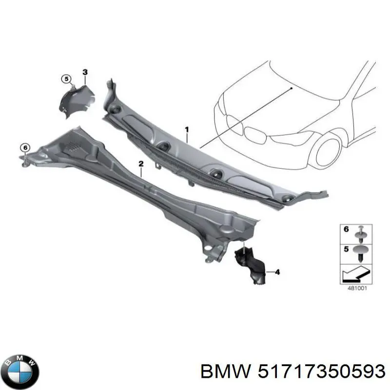 51717350593 BMW Tampão lateral de bofes