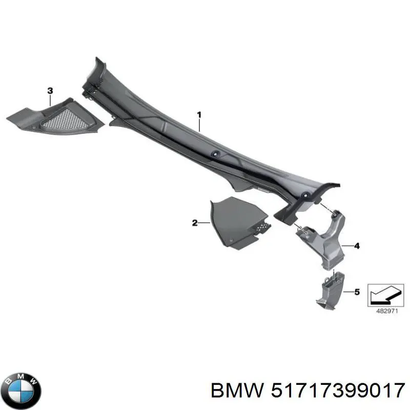 51717399017 BMW Tampão lateral de bofes