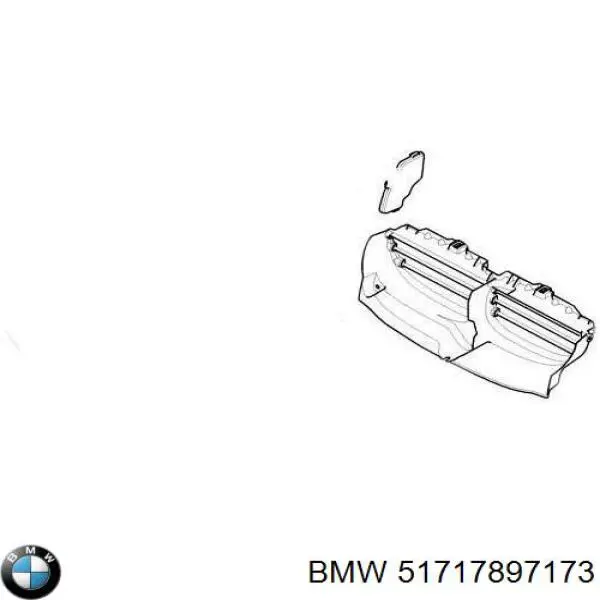 Conduto de ar (defletor) inferior do radiador BMW 51717897173 preço, a partir de 69,89 USD