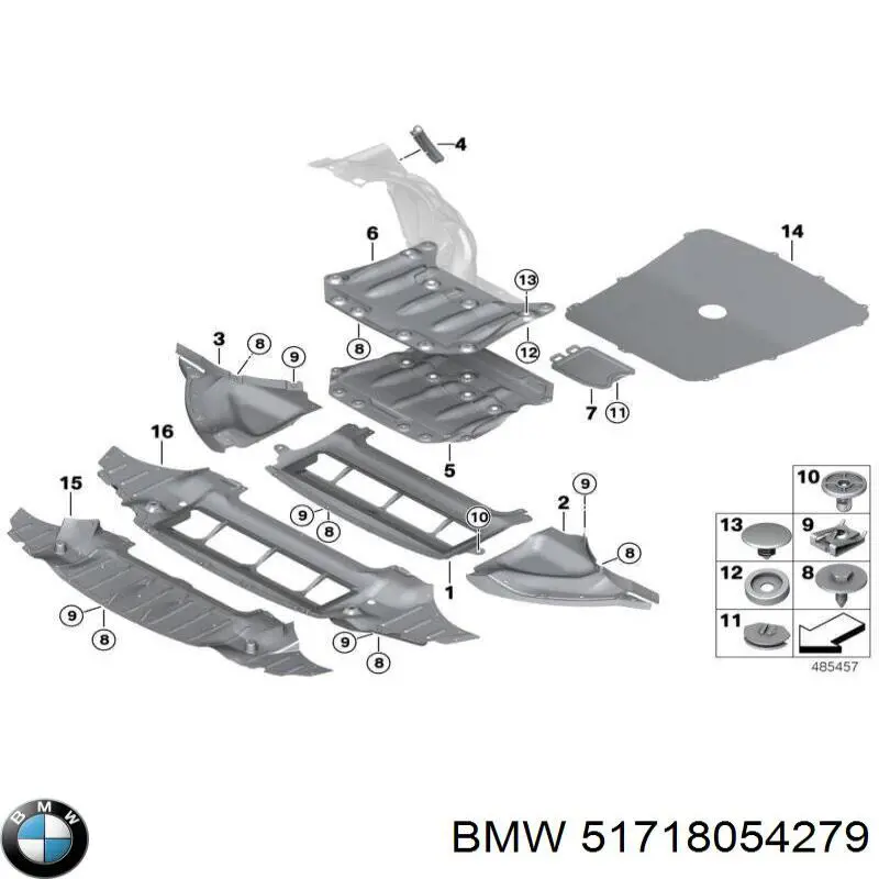 Guarda-barras esquerdo dianteiro do pára-lama dianteiro BMW 51718054279 preço, a partir de 160,94 USD