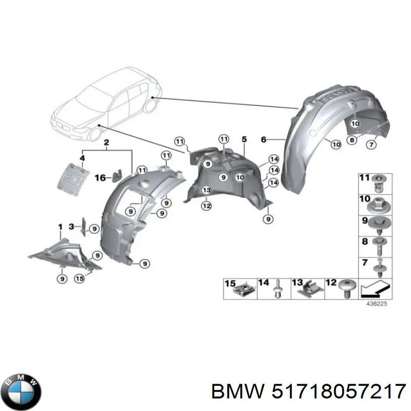 Proteção do freio de disco dianteiro esquerdo BMW 51718057217 preço, a partir de 77,77 USD