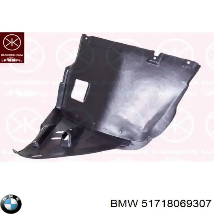 51718069307 BMW Escudo protetor contra o barro de arco dianteiro do pára-lama