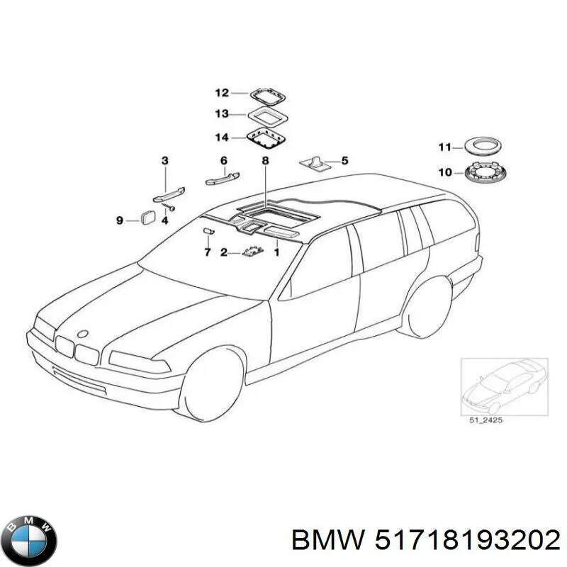 Compre 51718193202 BMW Tampão (grelha) das luzes de nevoeiro do pára-choque dianteiro direito