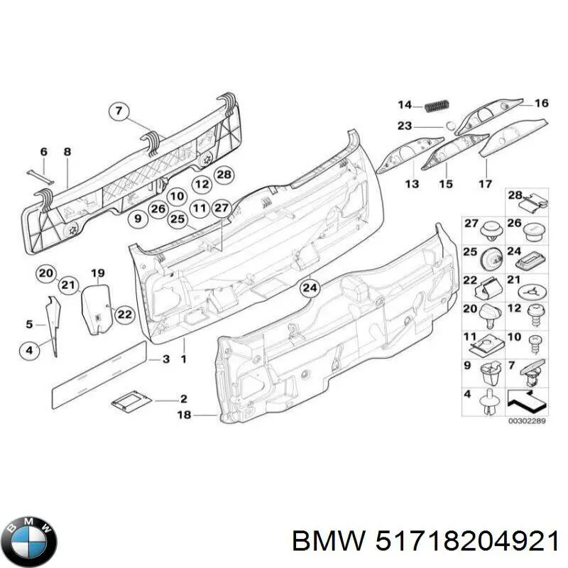 51718204921 BMW Braçadeira do silenciador traseira