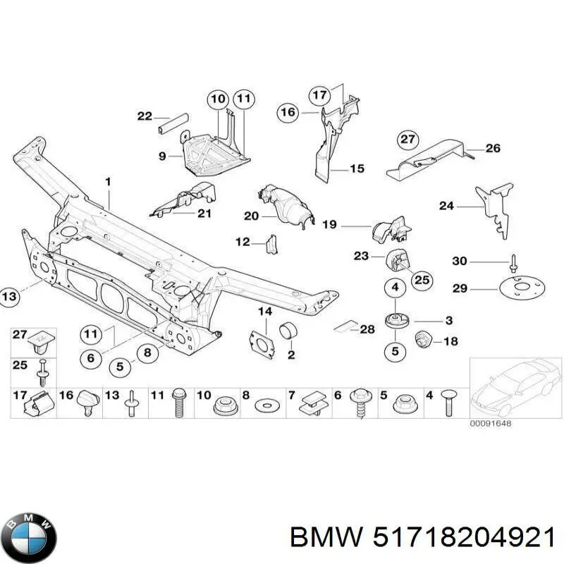 Compre 51718204921 BMW Braçadeira do silenciador traseira