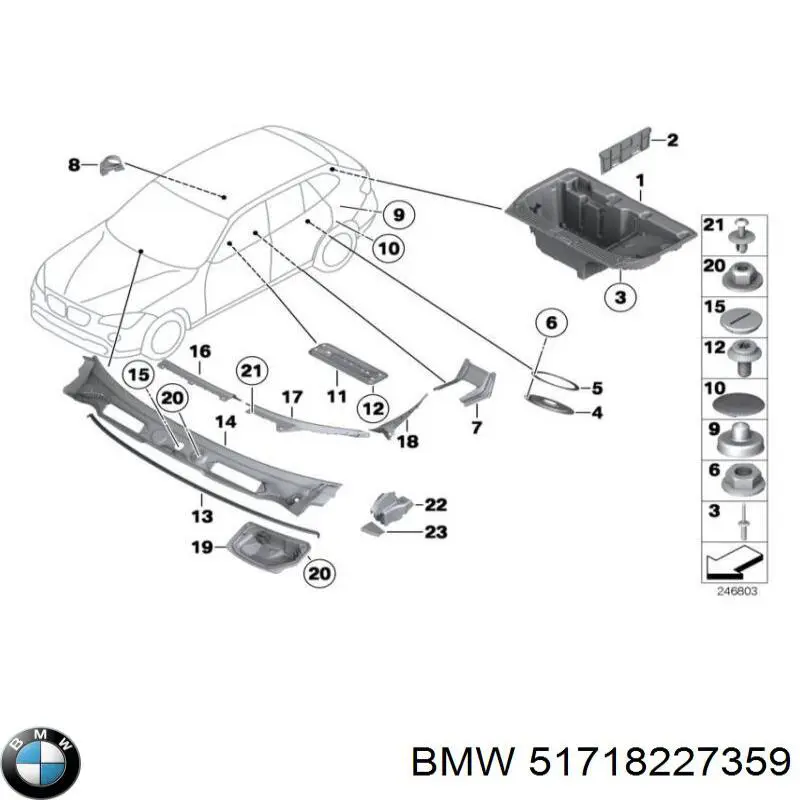  BMW 51718227359 preço, a partir de 7,96 USD