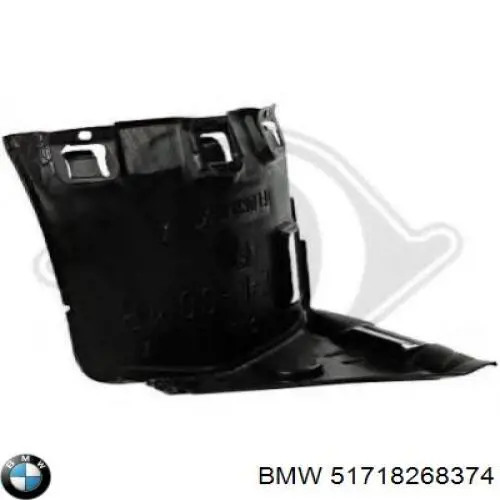 51718268374 BMW Guarda-barras direito dianteiro do pára-lama dianteiro