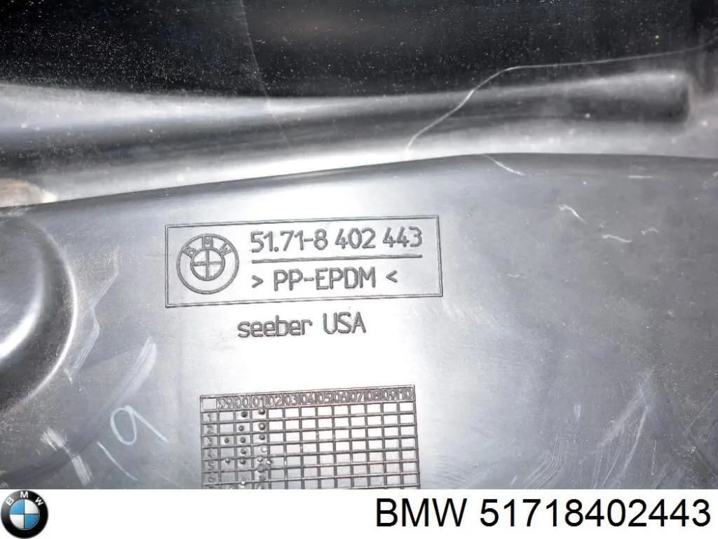Guarda-barras esquerdo do pára-lama dianteiro BMW 51718402443 preço, a partir de 58,76 USD
