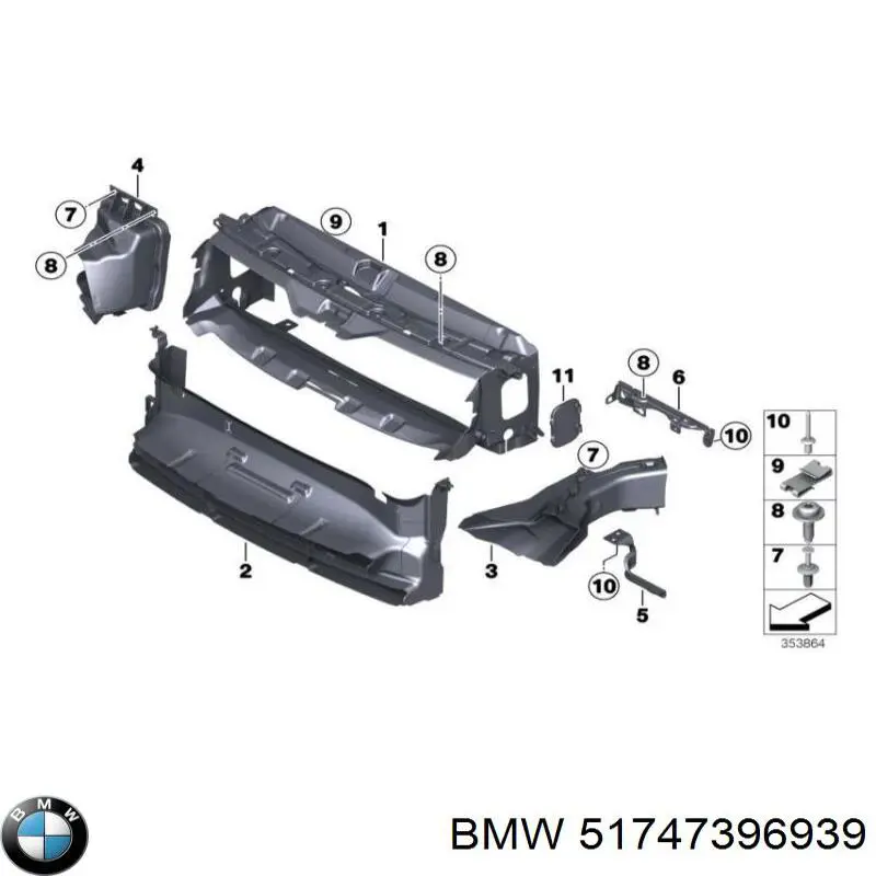 51747396939 BMW Conduto de ar do freio de disco esquerdo