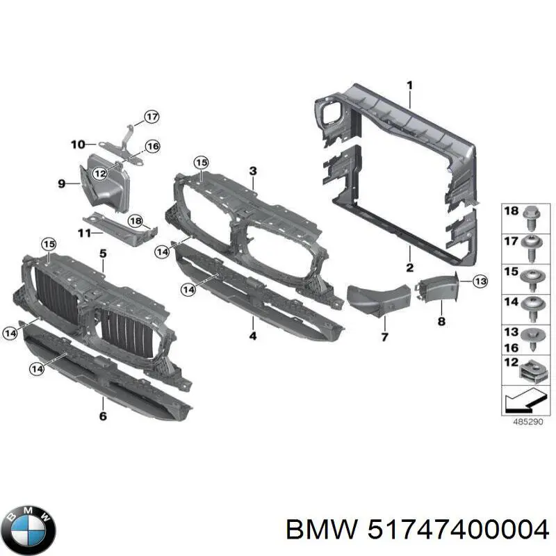 51747400004 BMW Conduto de ar do freio de disco direito