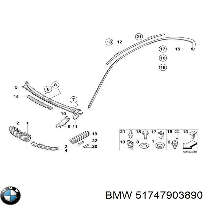 Conduto de ar (defletor) direito do radiador BMW 51747903890 preço, a partir de 85,59 USD