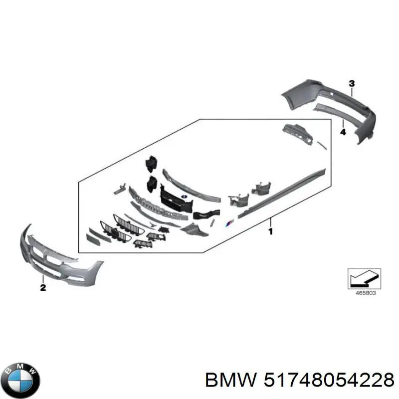 51748054228 BMW Conduto de ar (defletor) inferior do radiador