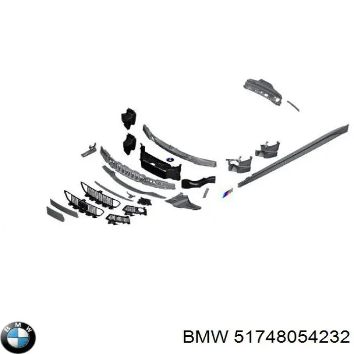 Conduto de ar (defletor) direito do radiador BMW 51748054232 preço, a partir de 216,41 USD