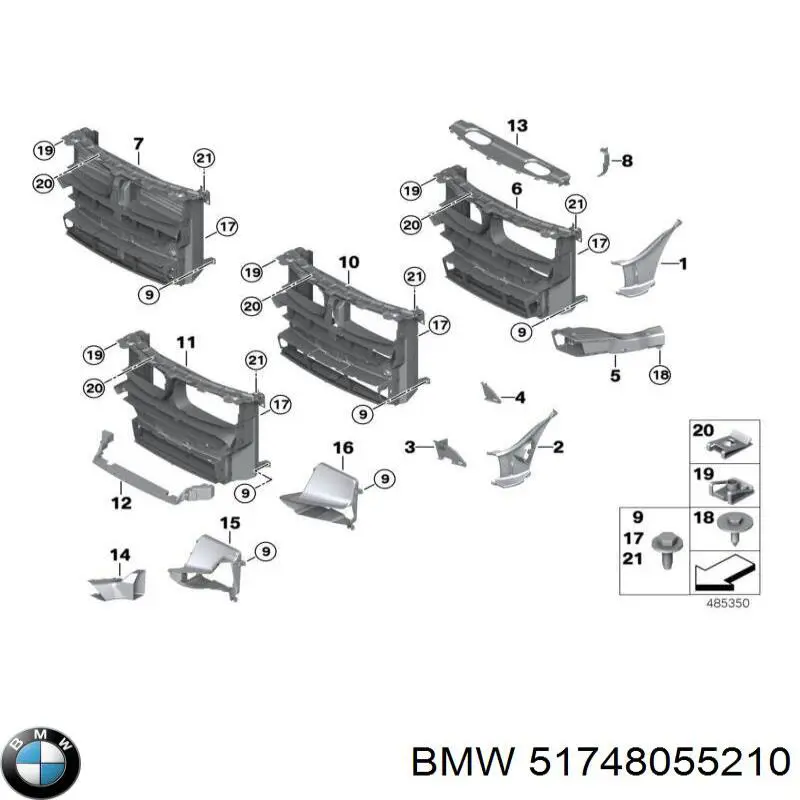 51748055210 BMW Conduto de ar do freio de disco direito