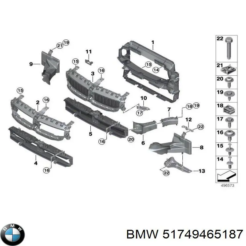 Perciana do radiador de esfriamento BMW 51749465187 preço, a partir de 90,72 USD