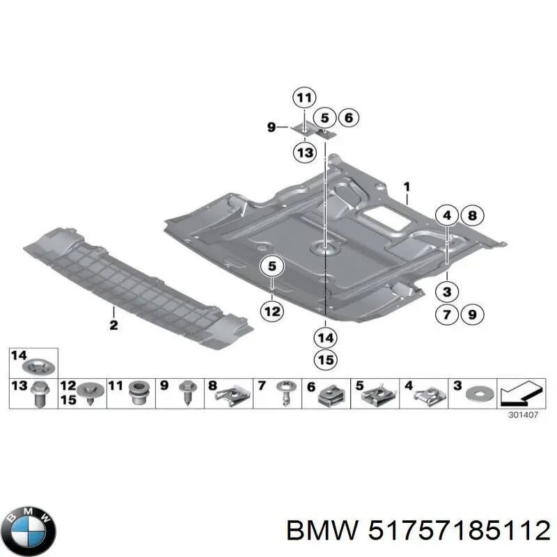 51757185112 BMW Proteção de motor, de panela (da seção de motor)