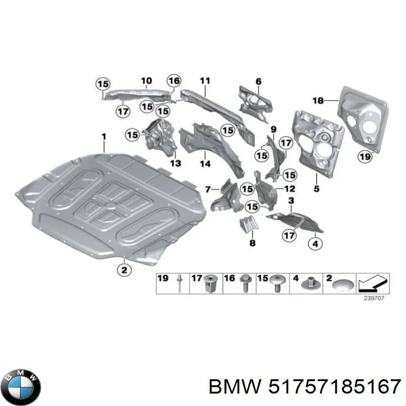 Compre 51757185167 BMW Conduto de ar (defletor) esquerdo do radiador