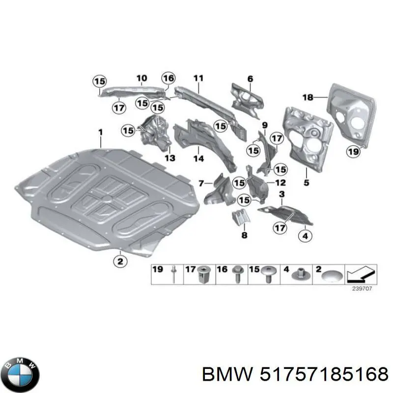 Compre 51757185168 BMW Conduto de ar (defletor) direito do radiador
