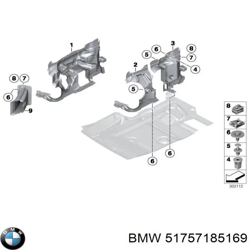 51757185169 BMW Isolamento de ruído da capota