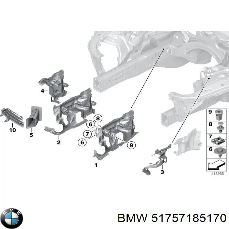 51757185170 BMW Isolamento de ruído da capota