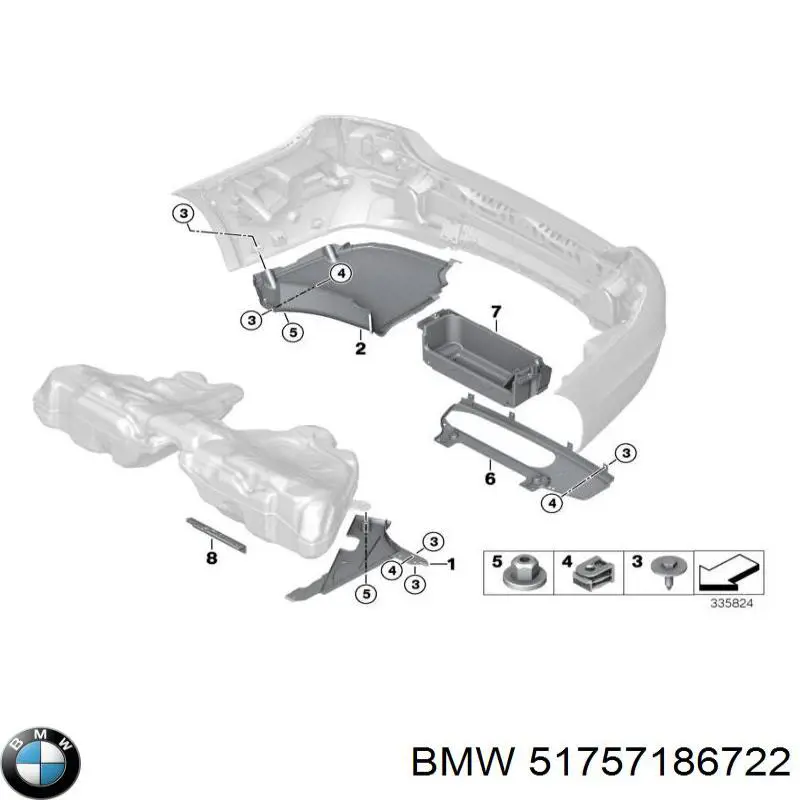 51757186722 BMW Proteção de fundo, do tanque de combustível