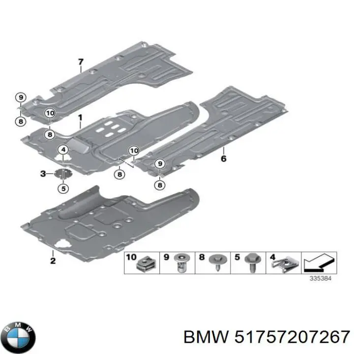 51757207267 BMW Proteção de fundo esquerda