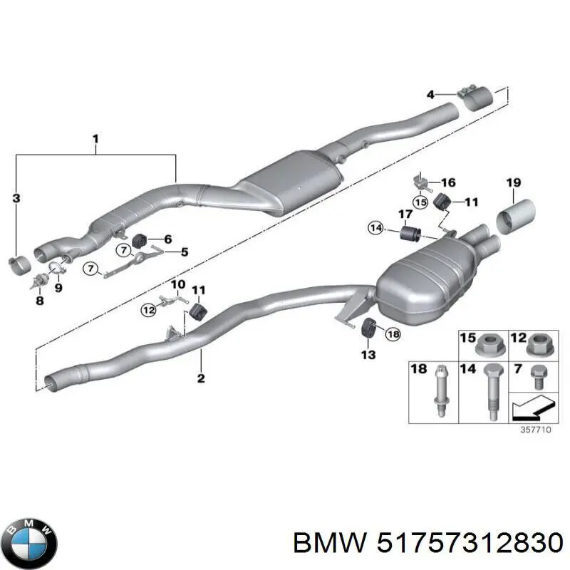 Compre 51757312830 BMW Proteção direita do pára-choque dianteiro