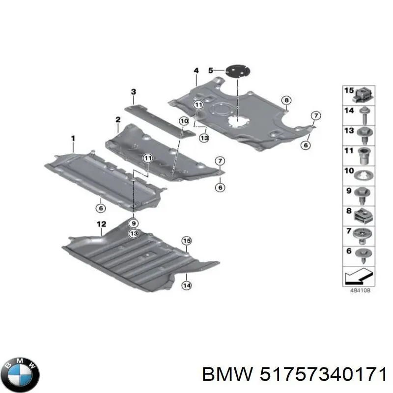 51757340171 BMW Proteção de motor traseiro