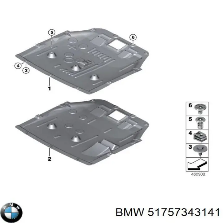 51757343141 BMW Proteção de motor, de panela (da seção de motor)