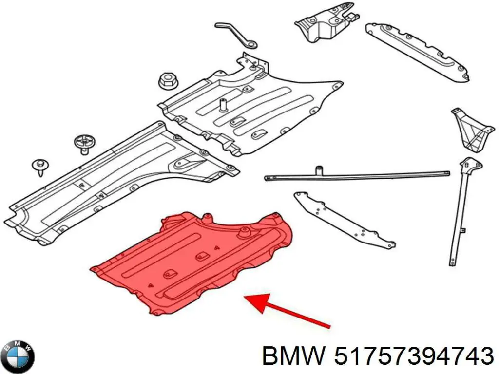51757394743 BMW Proteção de fundo, parte média