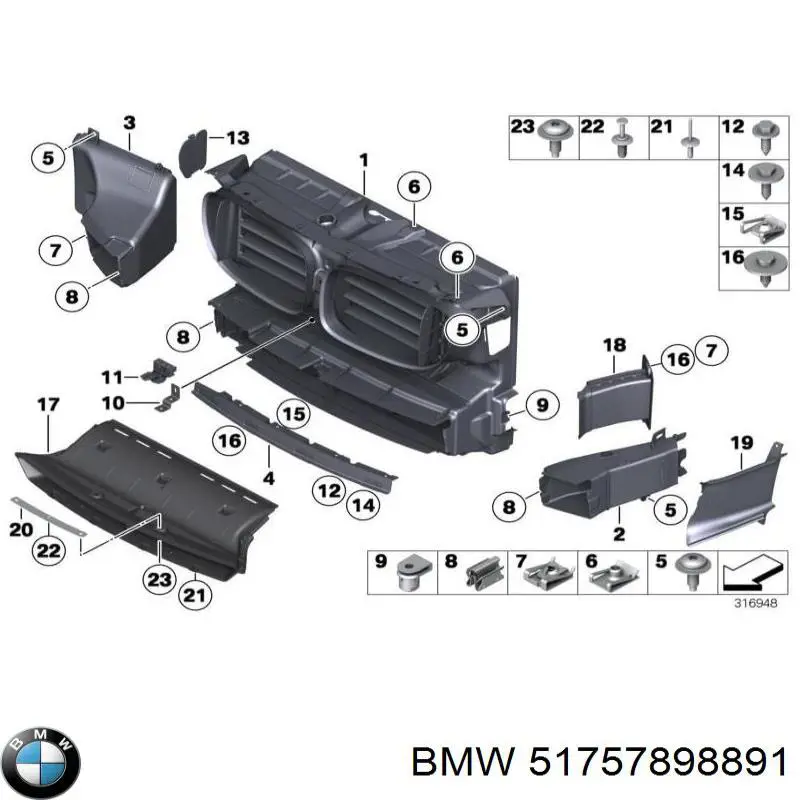 Proteção esquerda do pára-choque dianteiro BMW 51757898891 preço, a partir de 78,49 USD
