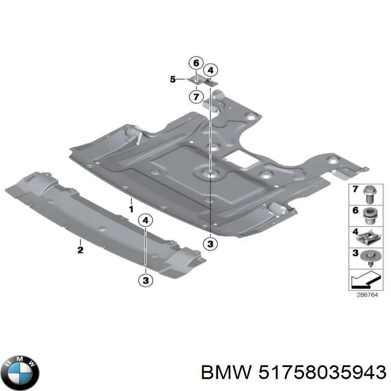 51758035943 BMW Proteção de motor, de panela (da seção de motor)