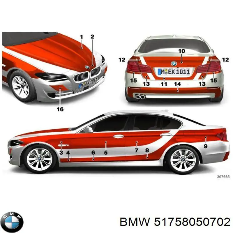  BMW 51758050702 preço, a partir de 374,09 USD
