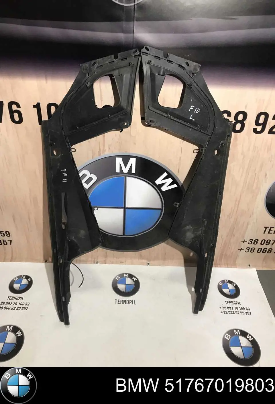 51767019803 BMW Placa sobreposta do pára-lama dianteiro esquerdo