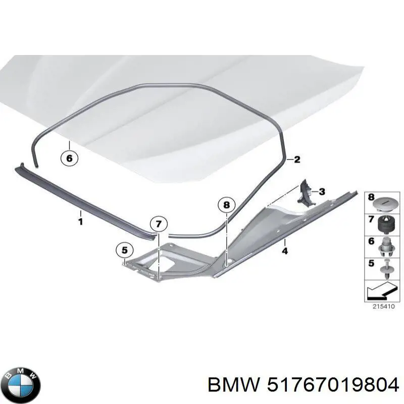 Compre 51767019804 BMW Escudo protetor contra o barro de arco dianteiro do pára-lama