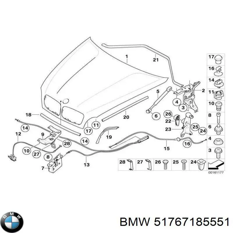 51767185551 BMW Compactador do pára-lama