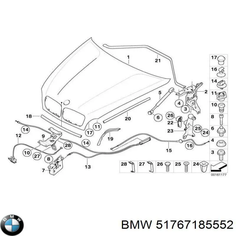 51767185552 BMW Compactador do pára-lama