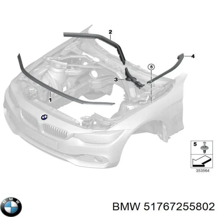 51767255802 BMW Vedação da capota