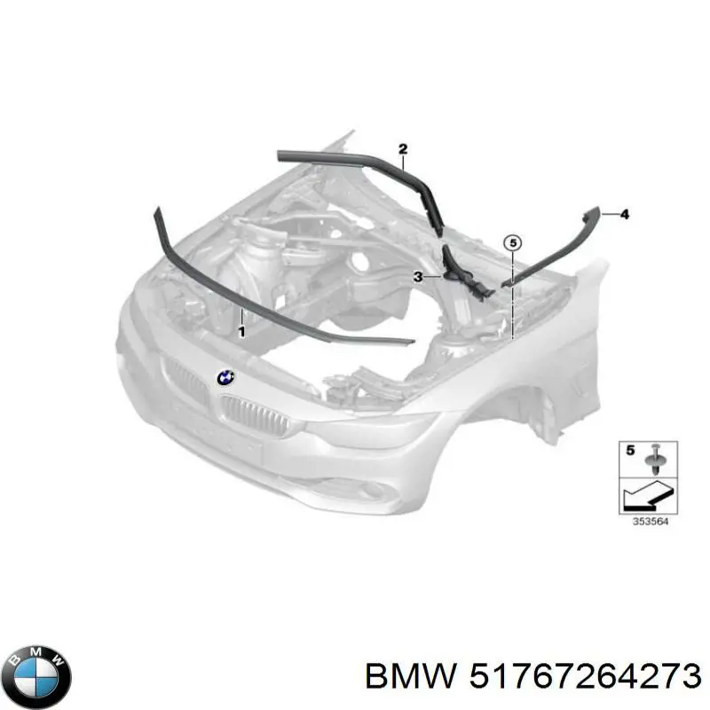 51767264273 BMW Compactador do pára-lama