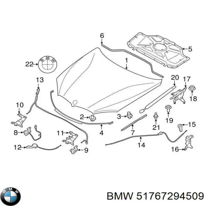 51767294509 BMW Vedação da capota