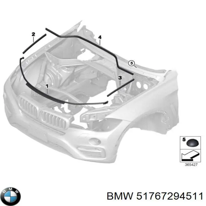 51767294511 BMW Vedação da capota
