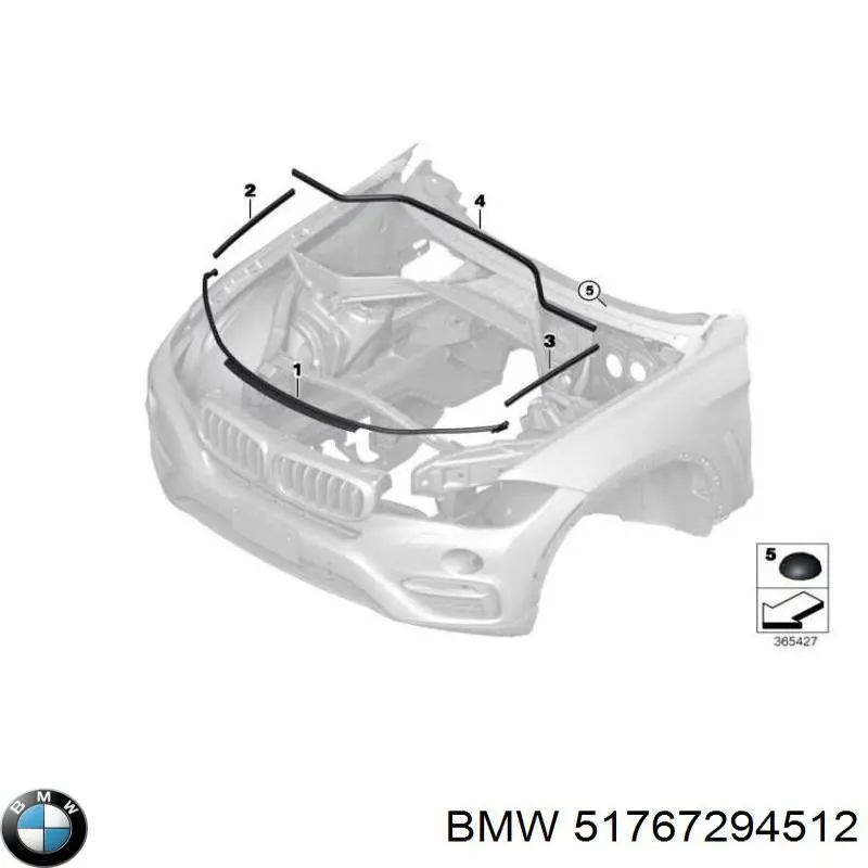 51767294512 BMW Vedação da capota