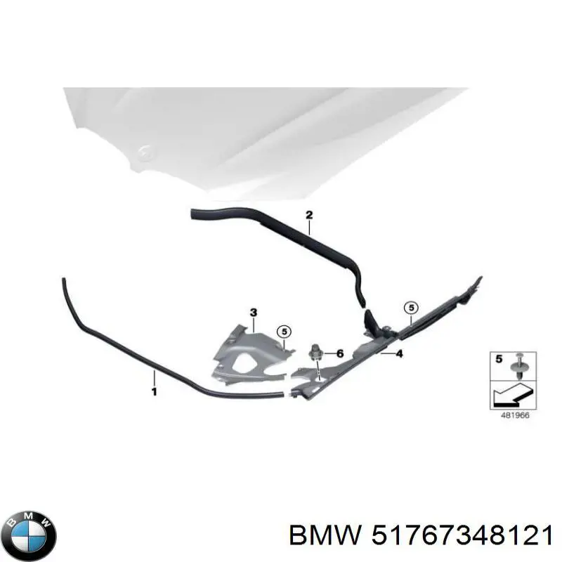 Pára-choque (grade de proteção) da capota BMW 51767348121 preço, a partir de 5,07 USD