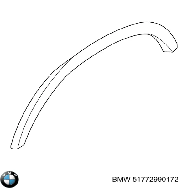 Compre 51772990172 BMW Expansor direito (placa sobreposta) de arco do pára-lama traseiro