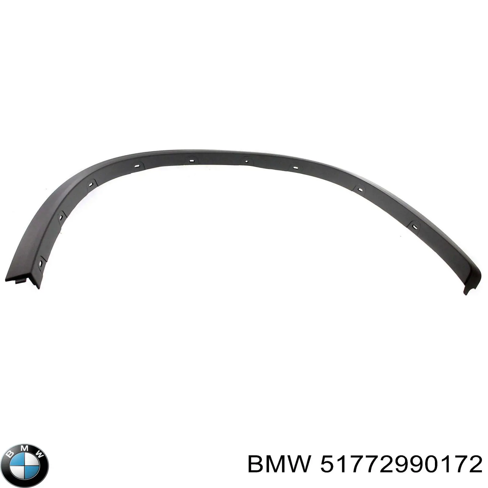 51772990172 BMW Expansor direito (placa sobreposta) de arco do pára-lama traseiro