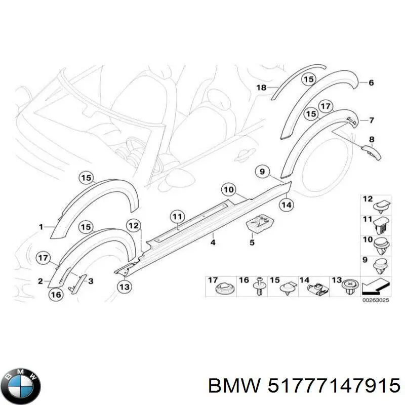 51777147915 BMW Acesso externo esquerdo